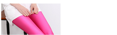 Leggings Brillantes de Siete Puntos - Colores Sólidos Efecto Brillo - Image 30