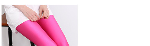 Leggings Brillantes de Siete Puntos - Colores Sólidos Efecto Brillo - Image 30