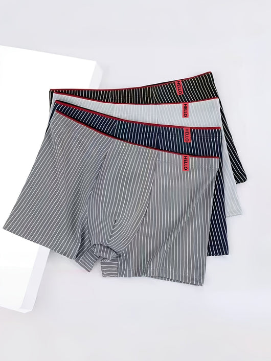 Bóxer Talla Grande Antibaacteriano Rayas Transpirable Cintura Media - Image 10