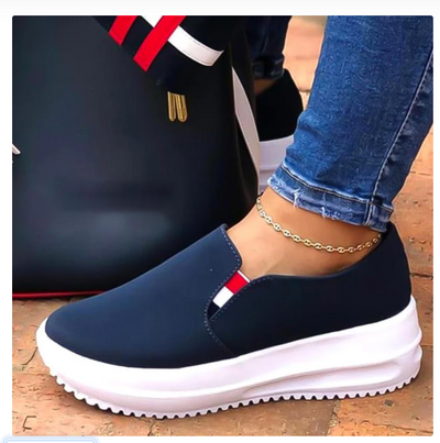 Zapato Casual Mujer Punta Redonda Tacón Plano Viscosa Liso - Image 11
