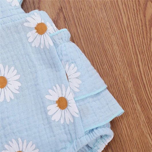 Body Floral Sweet Daisy con Mangas Volantes y Moño - Image 11