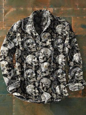 Camisa Retro de Manga Larga para Hombre - Image 63