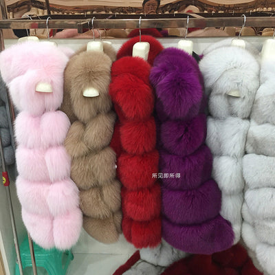 Chaleco Acolchado de Piel Sintética con Capucha para Mujer - Image 18
