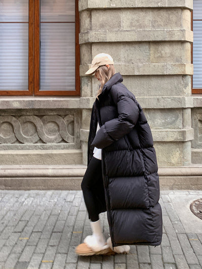 Abrigo Acolchado de Algodón para Invierno - Chaqueta Térmica Versátil Largo Medio - Image 14