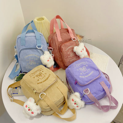 Bolso de Hombro Corduroy Soft Girl - Diseño Adorable y Funcional - Image 12