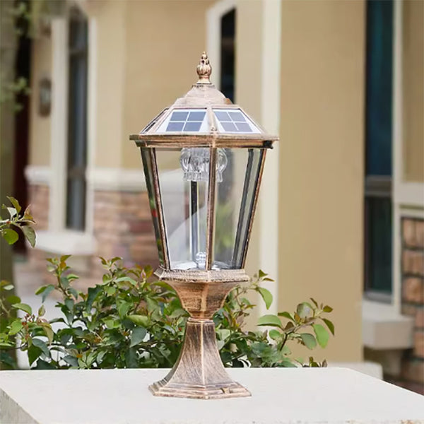 Lámpara Solar de Pilar Exterior Resistente al Agua