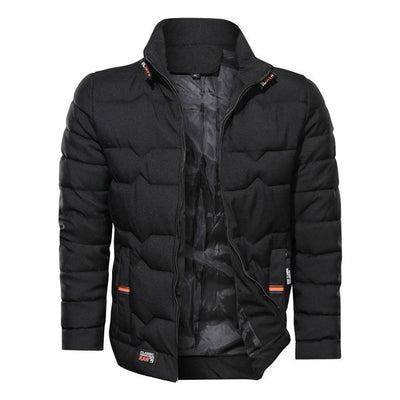 Chaqueta de Algodón Forrada en Terciopelo con Cuello Alto - Talla Grande - Image 4