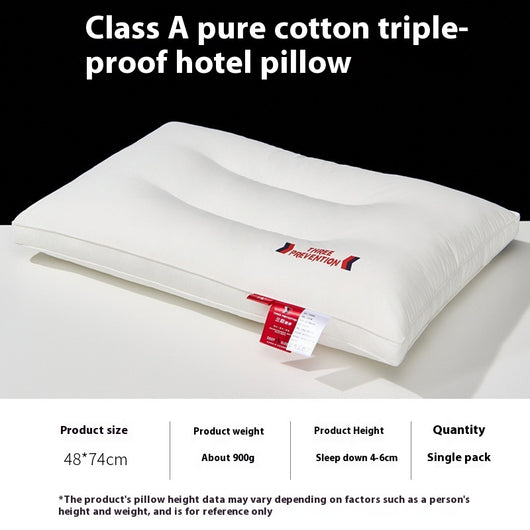 Almohada de Algodón Puro Antibacteriana Anti-ácaros Clase A - Image 4
