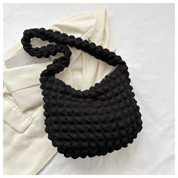 Bolsa Axilar Plisada Clouds - Estilo Occidental Minimalista y Trendy