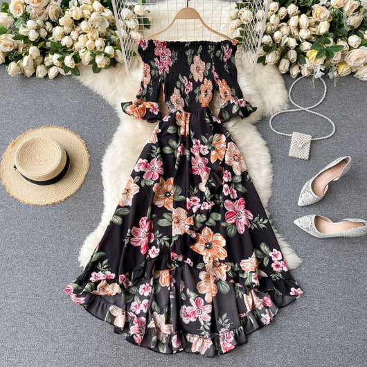 Vestido de Resort con Hombros Descubiertos y Volantes Irregulares - Image 22