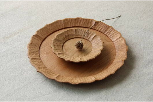 Bandeja de Té Japonesa Artesanal en Madera con Encaje Tallado a Mano - Image 16