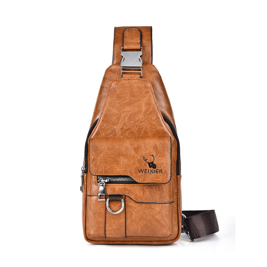 Bolsa de Pecho Retro para Hombre - Gran Capacidad Impermeable - Image 11