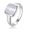 Frigid Wind Exquisite Index Finger Pequeño Square Ring Blanco 11