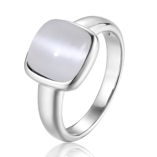 Anillo Cuadrado Minimalista de Plata para Dedo Índice - Image 5