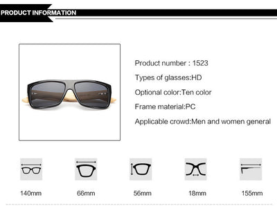 Gafas de Sol con Patillas de Bambú - Estilo Retro Unisex - Image 11