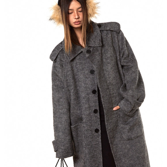 Abrigo de Lana Doble Faz Artesanal Premium para Otoño e Invierno