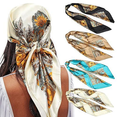 Pañuelo de Seda Estampado Cuadrado - Image 15
