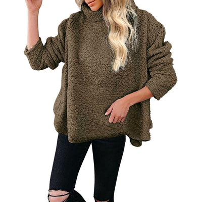 Abrigo Suelto de Lana Polar para Mujer - Otoño e Invierno - Image 13