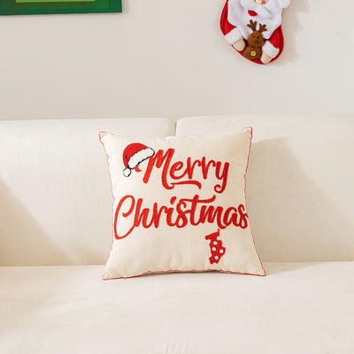 Funda de Almohada Navideña con Bordado - Decoración Festiva para el Hogar - Image 6