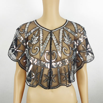 Capa Brillante con Lentejuelas y Malla para Mujer - Image 6