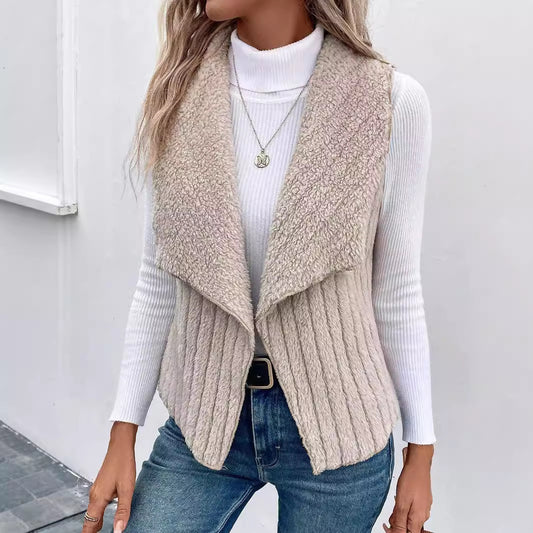 Chaleco de Plush Elegante para Mujer - Versátil y Coordinable