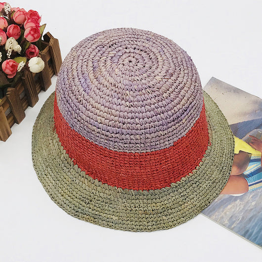 Sombrero de Rafia Tejido a Mano Plegable para Mujer - Image 12