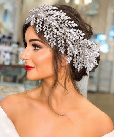 Diadema Nupcial con Cristales Brillantes - Joyería para Peinado de Novia - Image 4