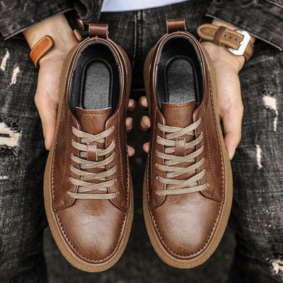 Zapatos de Cuero Británico Transpirables - Estilo Casual y Versátil