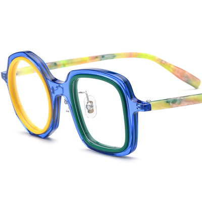 Lentes Ópticos Irregulares de Moda - Marco Tipo Placa - Image 7