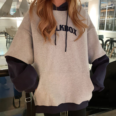 Suéter Deportivo Dos Texturas con Capucha para Mujer - Image 33