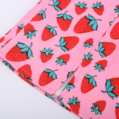 Falda Corta Cintura Alta con Estampado de Cerezas y Abertura Lateral - Image 15