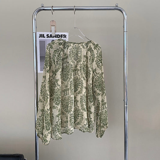 Blusa Protectora Floral con Mangas Linterna y Filtro Solar - Image 2