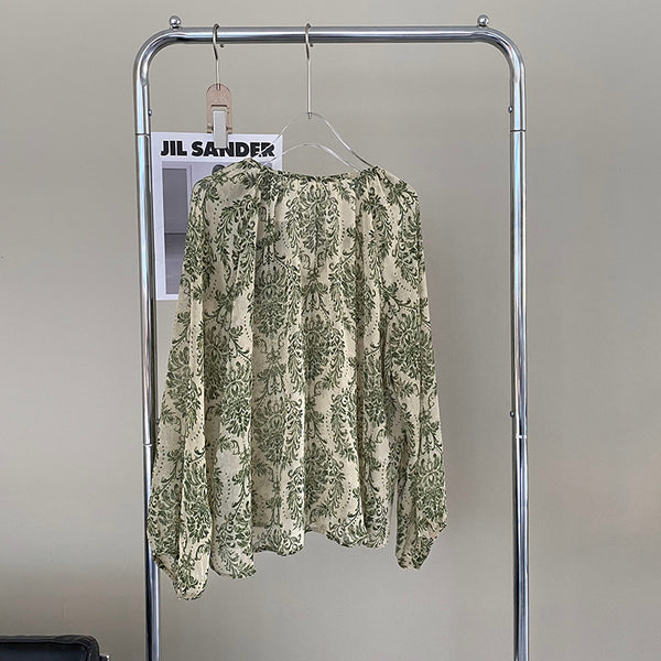 Blusa Protectora Floral con Mangas Linterna y Filtro Solar - Image 2