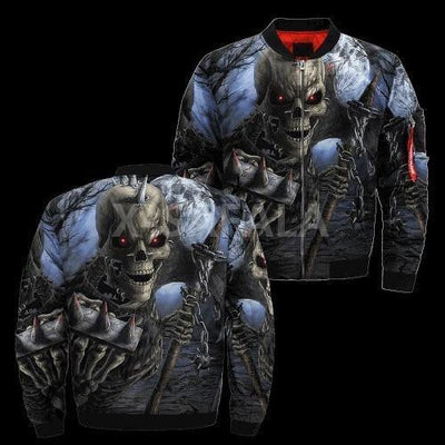 Sudadera con Capucha y Bolsillo Estampado Calavera