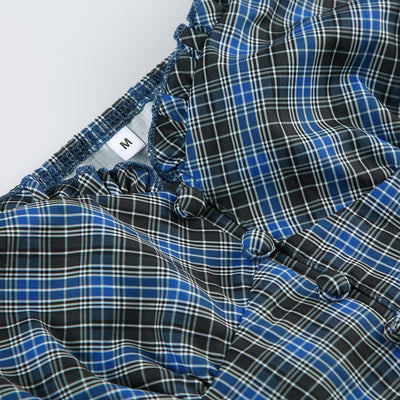 Camisa Cuadriculada Retro Francesa con Cuello Cuadrado Antiedad para Mujer - Image 27