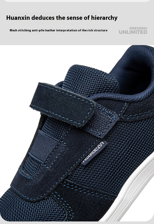 Zapatillas Deportivas Mesh de Punta Ancha - Cuero Gamuza Primavera Otoño - Image 11