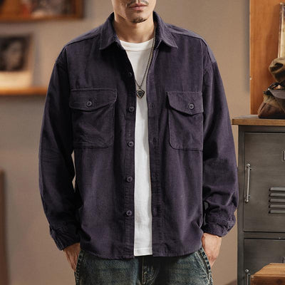 Chaqueta de Trabajo Pesada Estilo Retro Americano para Hombre - Image 3