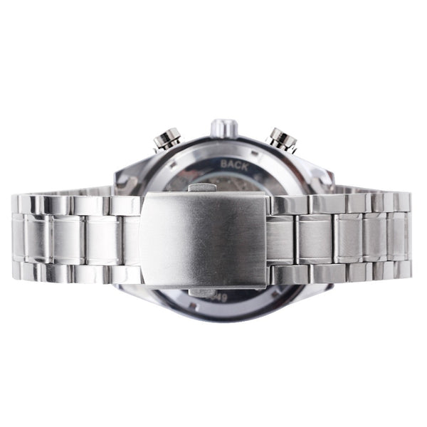 Reloj Mecánico Automático Acero Inoxidable con Tres Esferas - Estilo Clásico