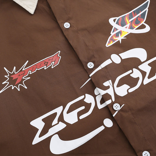 Camisa Manga Corta Hombre con Costuras Contrastadas e Impresión de Letras - Image 10