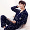 Pijama Hombre Manga Larga Cuadros Oversize Cómodo para Casa