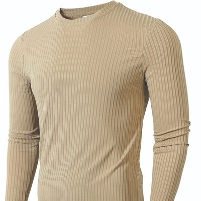 Camiseta de Manga Larga Rayada con Elasticidad y Transpirabilidad para Hombre - Image 5
