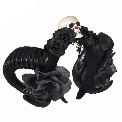 Diadema con Flores Negras - Image 7