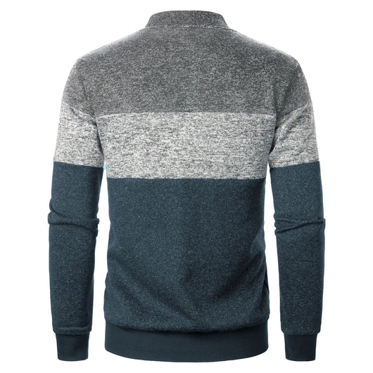 Suéter de Punto Grueso con Bloques de Color para Hombre - Image 12