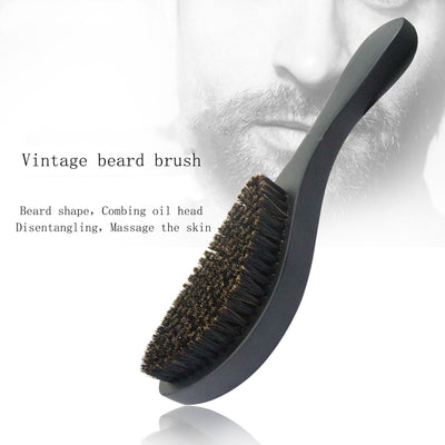 Cepillo Alisador para Barba y Cabello con Mango de Madera de Haya