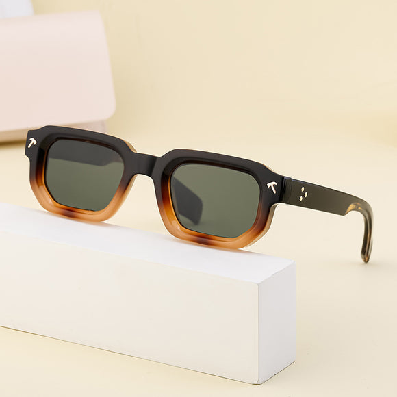 Óculos de Sol Quadrados Masculinos - Lentes de Condução Avançada com Armação Pequena