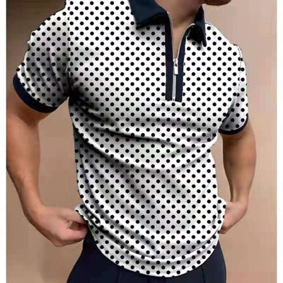 Polo Shirt Tejido Jacquard con Cierre - Camiseta Elegante para Hombre - Image 24