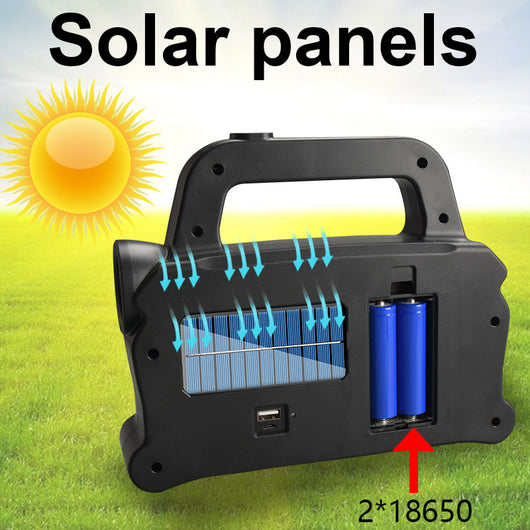 Linterna LED COB de Largo Alcance Recargable Solar y USB - Image 7