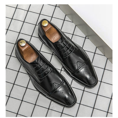 Zapatos de Cuero Clásico Estilo Británico Talla Grande - Cordones Bajos - Image 22