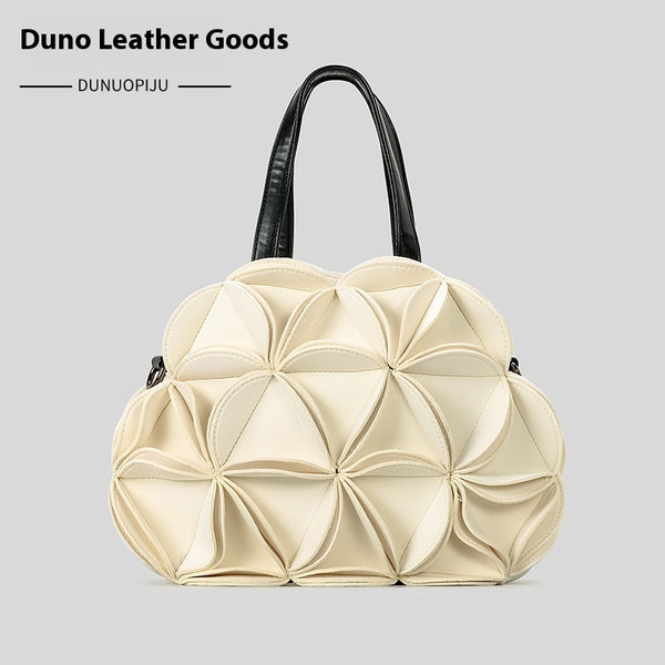 Bolso Bandolera Floral para Mujer con Detalles en Cuero PU