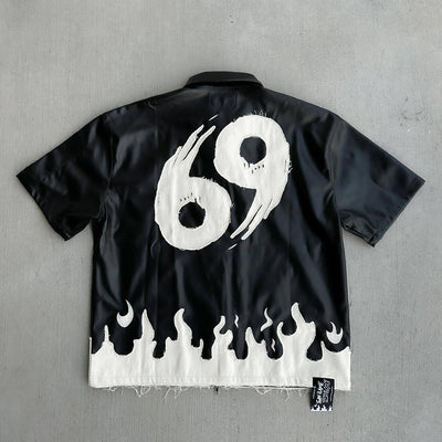 Chamarra Urbana Patchwork Contraste Hip Hop Unisex con Cierre - Image 14